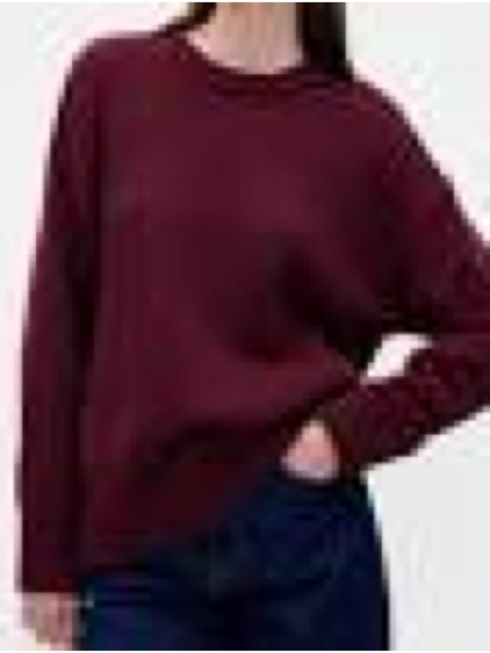 GAP Women's Burgundy Crewneck Sweater